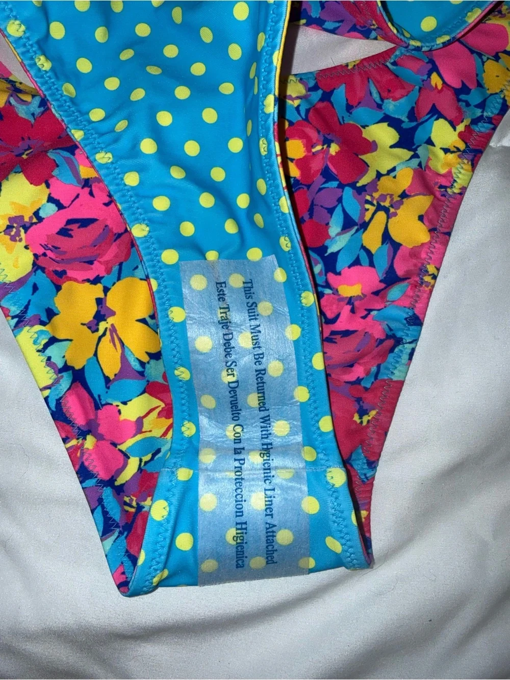 wild fable Floral Triangle Bikini - Pink, Yellow & Blue